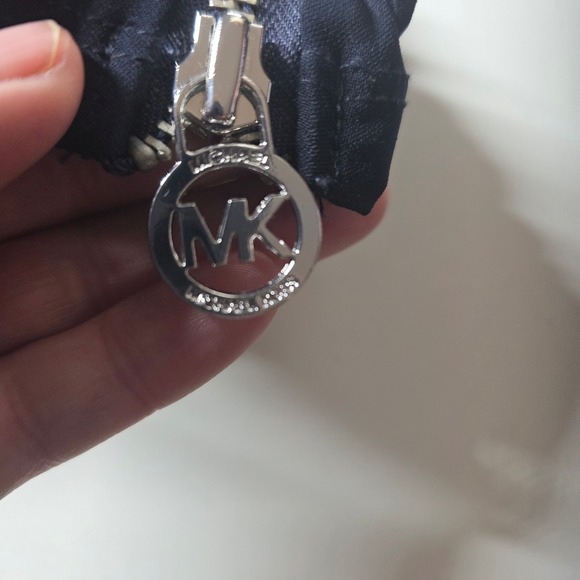 Michael Kors Sleeveless Drape Neck Ruched Zipper Top Navy Blue Size S - Picture 8 of 11